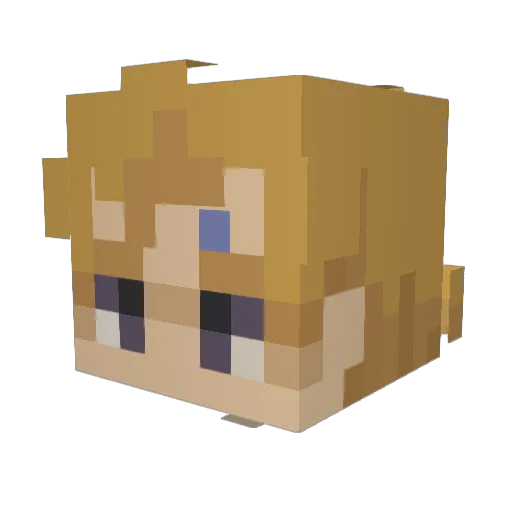 Varasaki Minecraft avatar head, 3D render