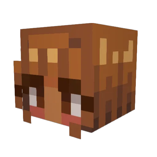 Vardenghastly Minecraft avatar head, 3D render