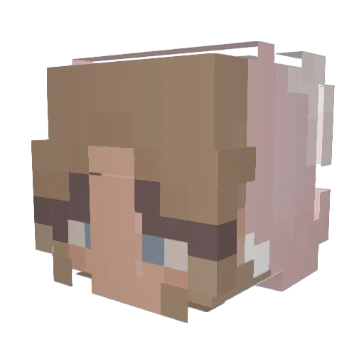 Vareia Minecraft avatar head, 3D render