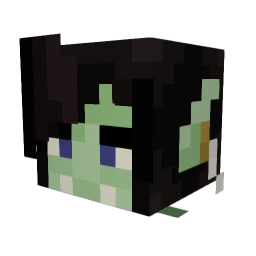 Vargtid Minecraft avatar head, 3D render