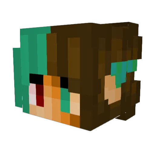 VariantOfOdds Minecraft avatar head, 3D render