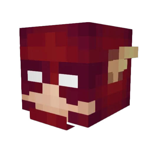 Varicos Minecraft avatar head, 3D render