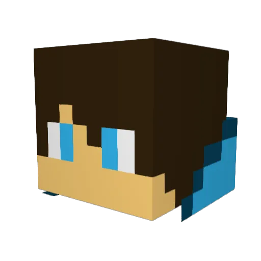Varif Minecraft avatar head, 3D render