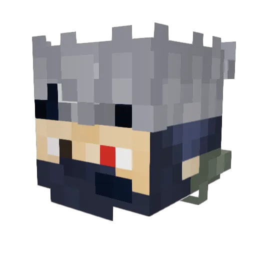 Varionte Minecraft avatar head, 3D render