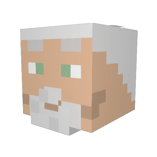 Varitix Minecraft avatar head, 3D render