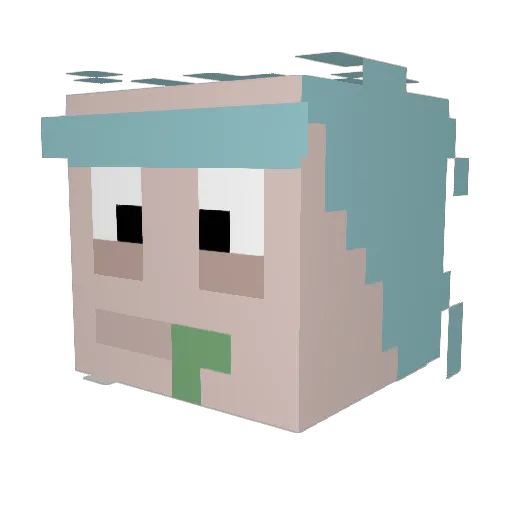 Varken Minecraft avatar head, 3D render