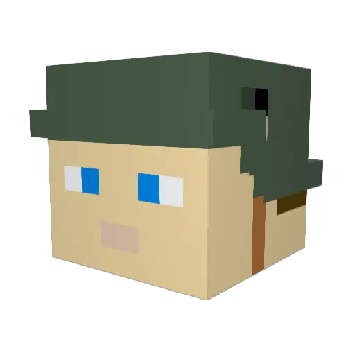 Varkid Minecraft avatar head, 3D render