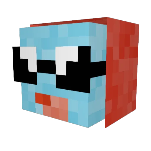 Varkuu Minecraft avatar head, 3D render