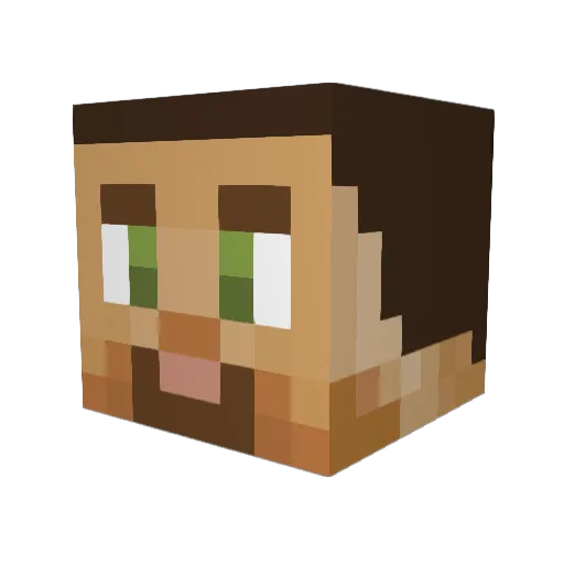 Varms7 Minecraft avatar head, 3D render