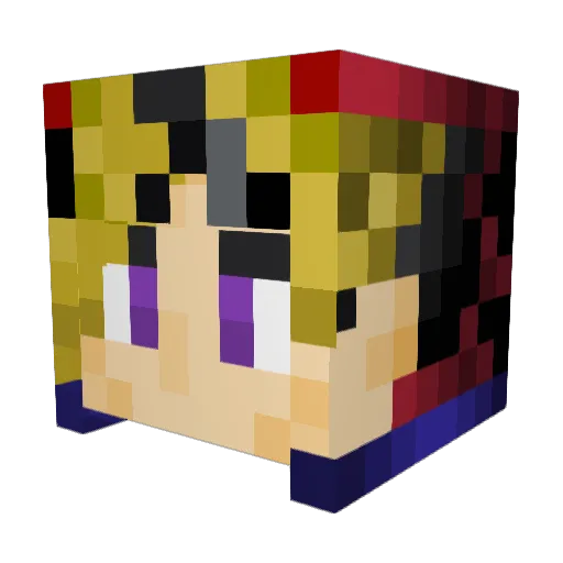 Varonal Minecraft avatar head, 3D render