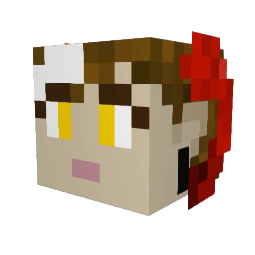 VarpuWarrior666 Minecraft avatar head, 3D render