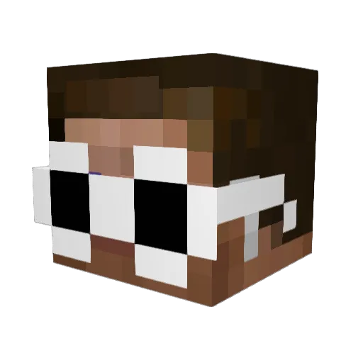 VarsiiHD Minecraft avatar head, 3D render