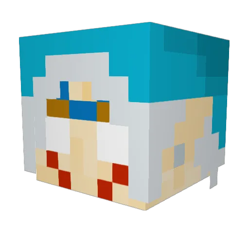 VarsityDragon Minecraft avatar head, 3D render
