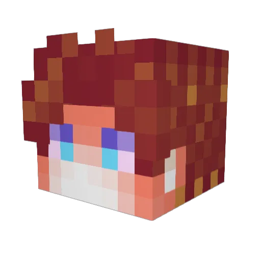Vartem Minecraft avatar head, 3D render