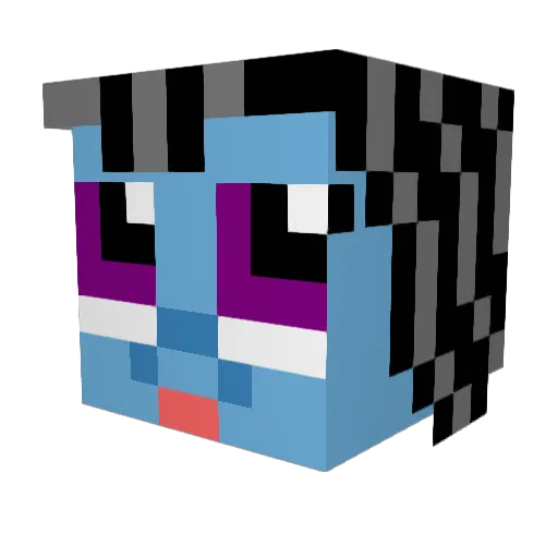 Varulv01 Minecraft avatar head, 3D render