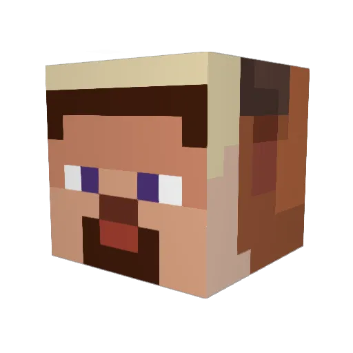 Varulven04 Minecraft avatar head, 3D render