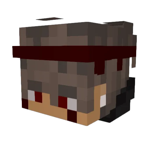 Varuterosu Minecraft avatar head, 3D render