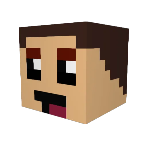 Varyo Minecraft avatar head, 3D render