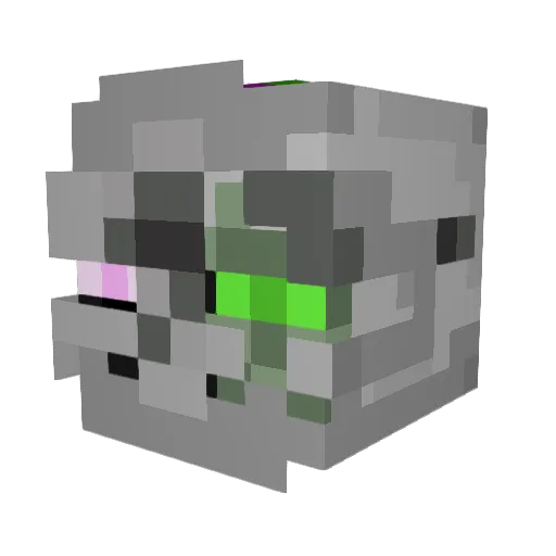VasTheWobbly Minecraft avatar head, 3D render