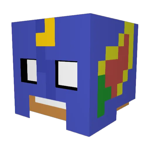 Vasaan Minecraft avatar head, 3D render