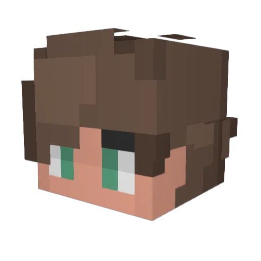 Vasaron Minecraft avatar head, 3D render