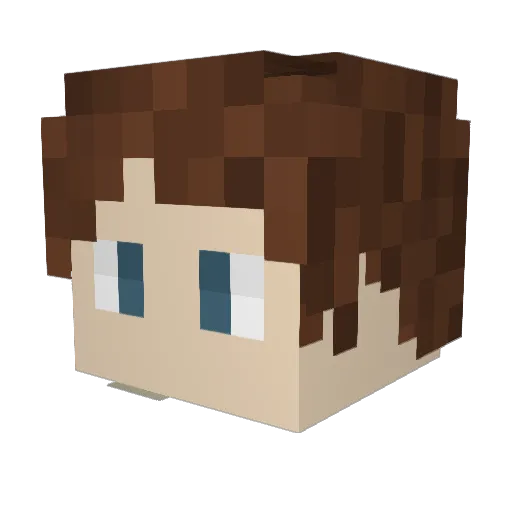Vascias Minecraft avatar head, 3D render