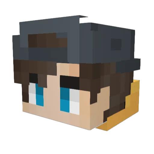 Vascohf Minecraft avatar head, 3D render