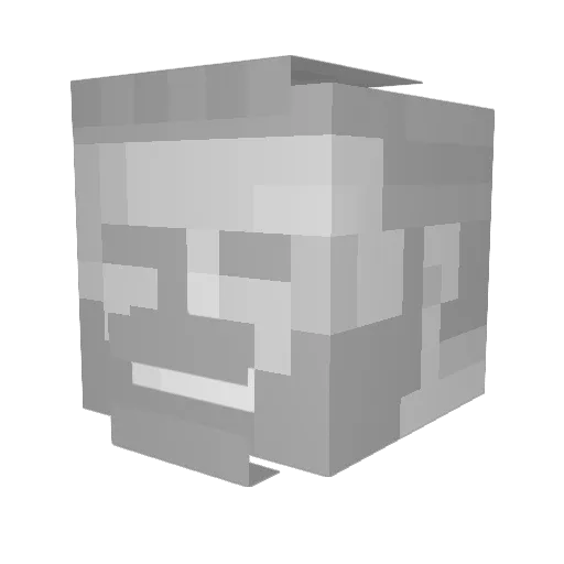 VaseNNN Minecraft avatar head, 3D render