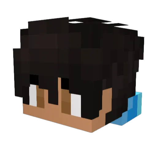 Vasehh Minecraft avatar head, 3D render