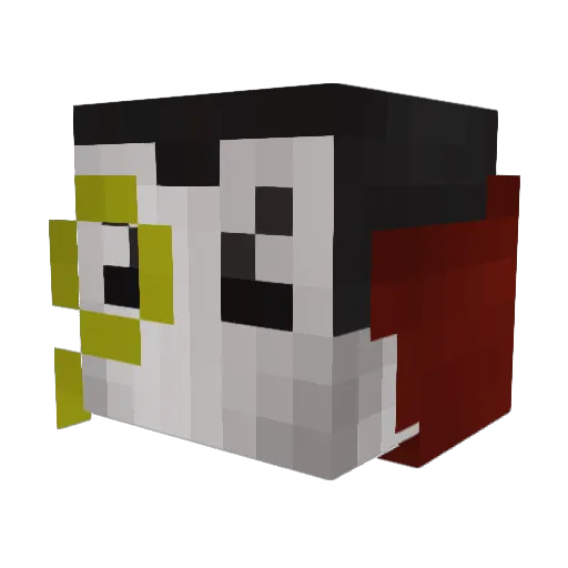 VaselineGod Minecraft avatar head, 3D render