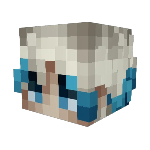 Vasgarou Minecraft avatar head, 3D render