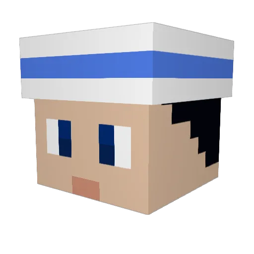 VashZwingli Minecraft avatar head, 3D render