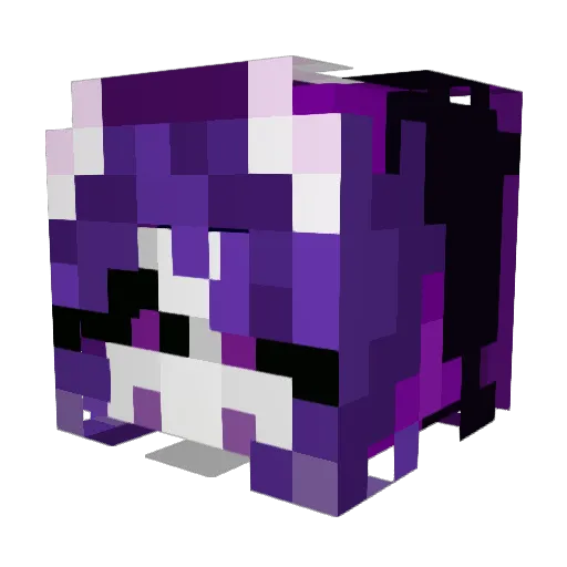 Vashuu Minecraft avatar head, 3D render