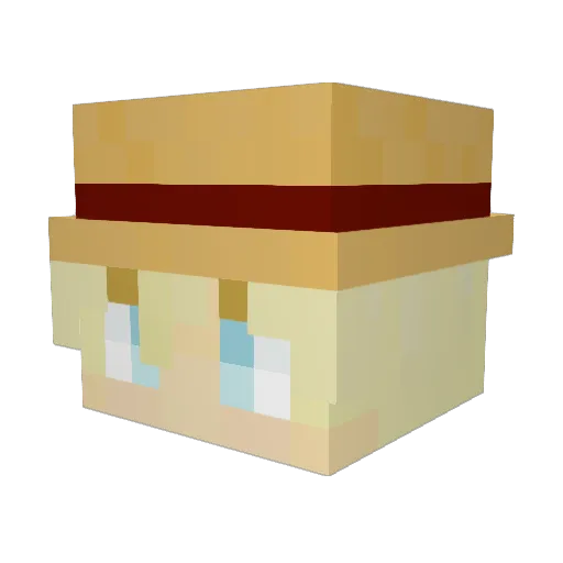 Vasilikos Minecraft avatar head, 3D render