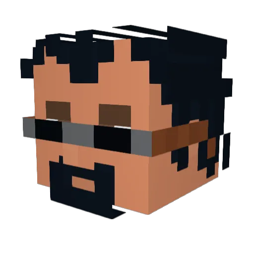 Vasisualy Minecraft avatar head, 3D render