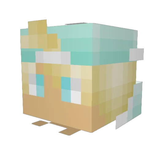 Vasiyet Minecraft avatar head, 3D render