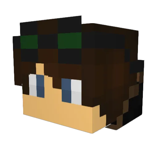 VasperJusper Minecraft avatar head, 3D render