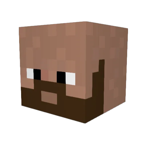Vassius Minecraft avatar head, 3D render