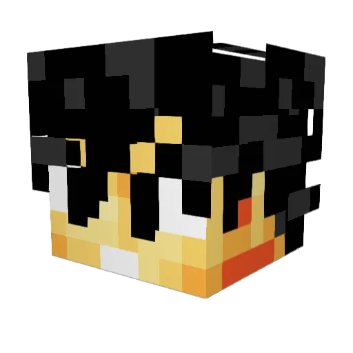 Vasss Minecraft avatar head, 3D render