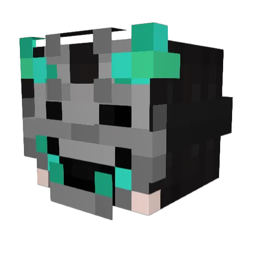 Vast0n Minecraft avatar head, 3D render