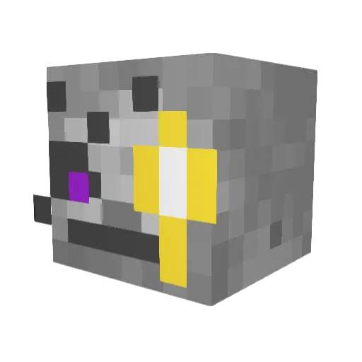 VastalGaming Minecraft avatar head, 3D render
