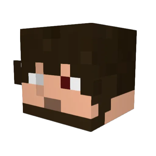 Vastian Minecraft avatar head, 3D render
