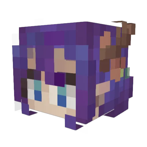 Vasulonok Minecraft avatar head, 3D render