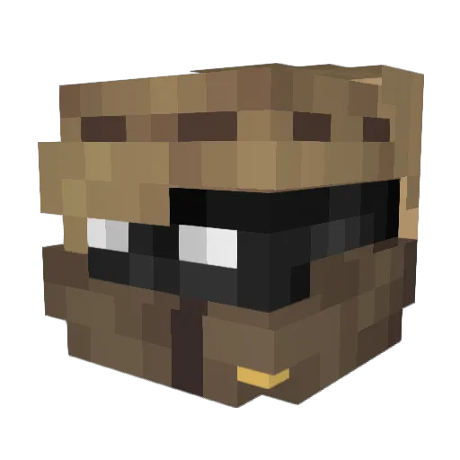 Vasuvo Minecraft avatar head, 3D render