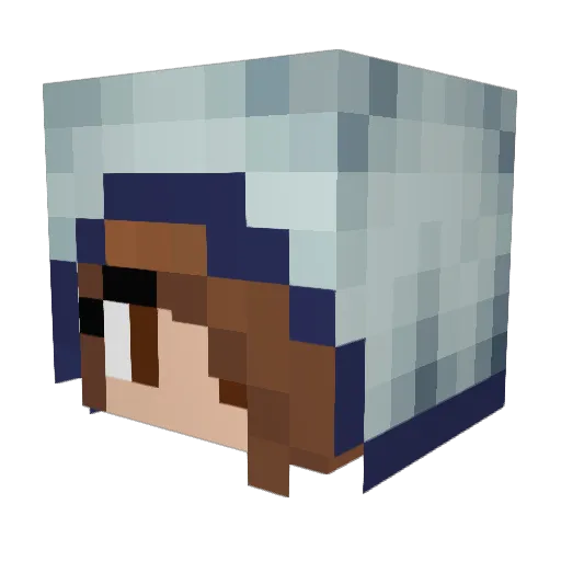 VasyaP Minecraft avatar head, 3D render
