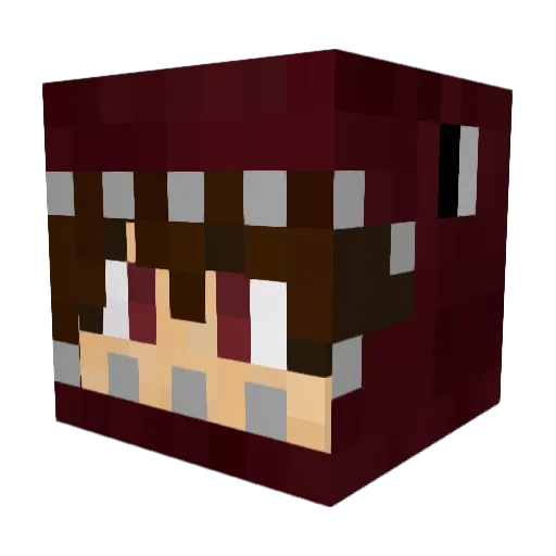 VateFR Minecraft avatar head, 3D render