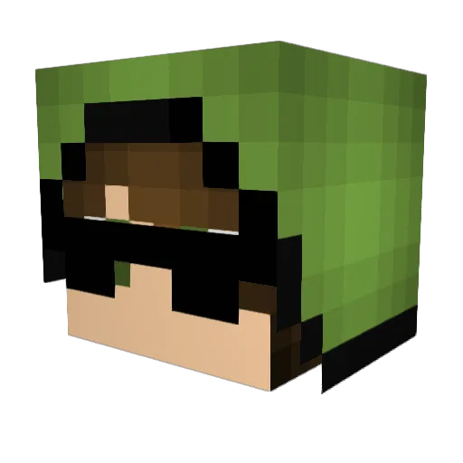 Vathut Minecraft avatar head, 3D render