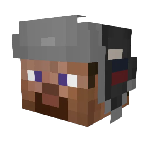 Vaticxno Minecraft avatar head, 3D render