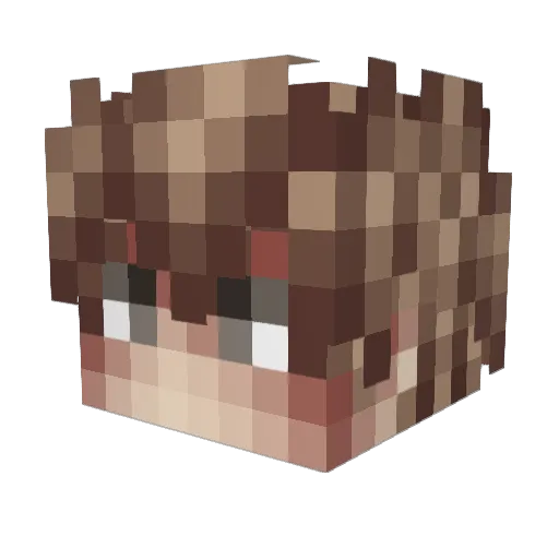 Vatoris Minecraft avatar head, 3D render
