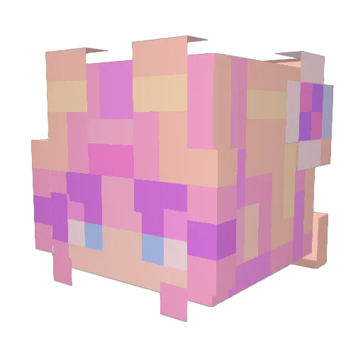 Vatreee Minecraft avatar head, 3D render